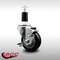 Service Caster 3.5'' SS Black Poly Swivel 1-3/8'' Expanding Stem Caster with Brake SCC-SSEX20S3514-PPUB-BLK-TLB-138 - alternate 3